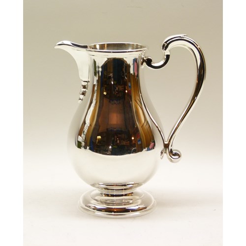 Edward VIII silver baluster shaped jug